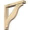 Ekena Millwork Funston Block Rough Sawn Bracket w/ Offset Brace, Douglas Fir, 4"W x 22"D x 22"H BKT0402X22X22FST05RDF - alternate 1